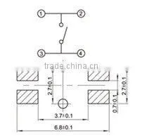 FTHAF14 horizontal push smd tact switch
