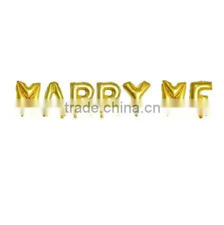 Hotting sale 16 inches foil inflatable balloon, decoration letter balloon, words/letter balloon