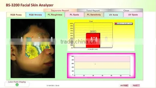 Portable smart skin reveal facial skin analyser machine