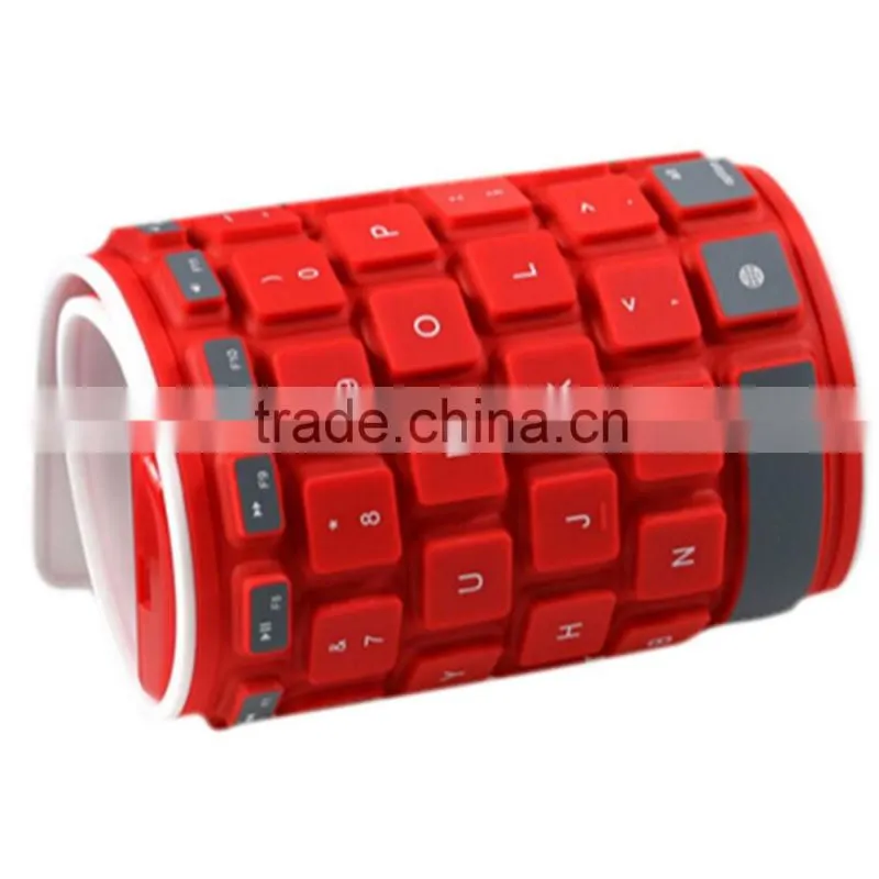 Hot selling Walmart electronics IP67 Waterproof Silicone Portable bluetooth foldable keyboard for tablet laptop pc