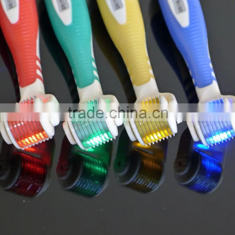 LED derm roller phone roller with 4 bio lights galvanic derma roller
