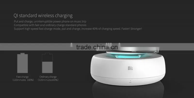 Nillkin Cozy NFC Bluetooth Speaker with MC2 Wireless Charger Alarm Clock Support Phone Call Aux Audio Input Fashion Ornaments