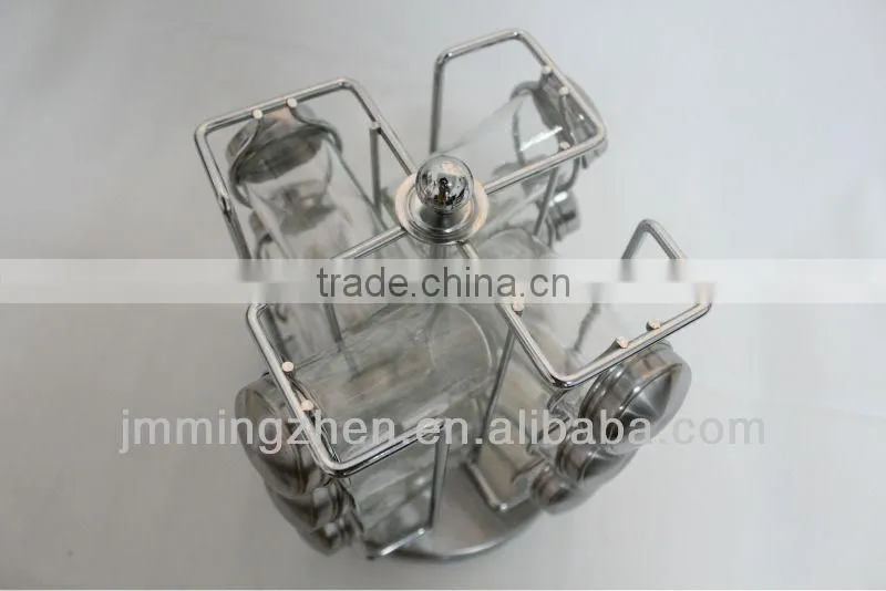 glass spice set,13pcs revolving glass spice set