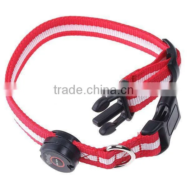 Nylon LED Dog Pet Flashing Light Up Safety Collar