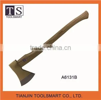 kitchen axe with steel forged axe head for cutting meat