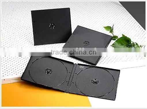 Hot sale single/double fancy cd dvd case with overlap cover wholesale