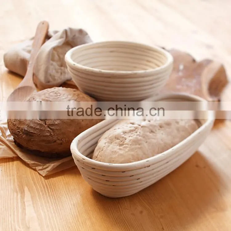 Wholesale 100% nature rattan handmade proving banneton/rattan basket canada
