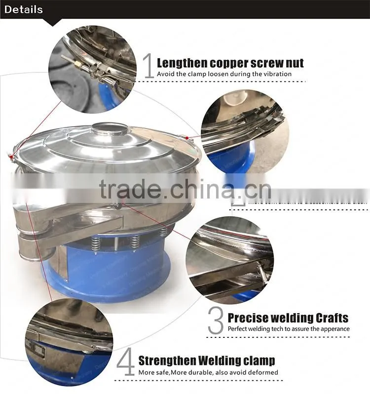 DY 1500-2S Stainless Steel vibrating screen for resin