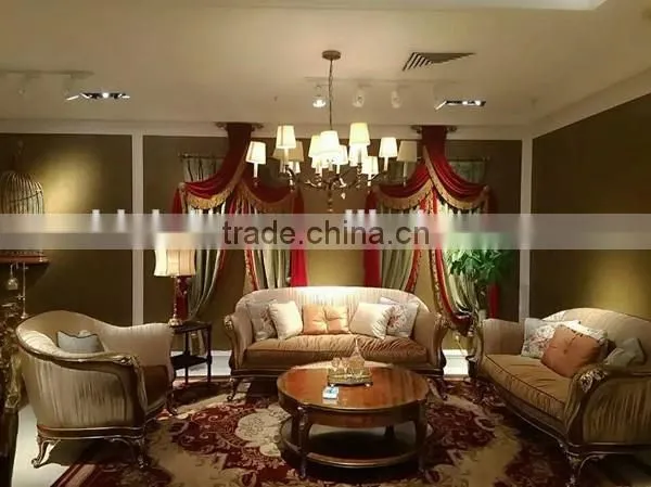 Vintage Style Villa Single Sofa Carved Wooden Living Room Arm Chair Imperial Gold Painted One Seat Sofa Chair