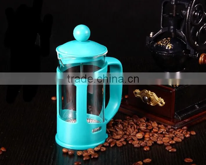 Utility stainless steel polished coffee french press stainless steel plunger coffee pot