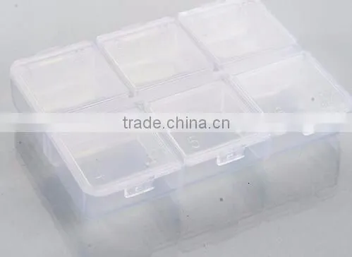 cy275 Mini Portable Clear Empty Braille 6 Cells Pill Medicine Drug Storage Case Box