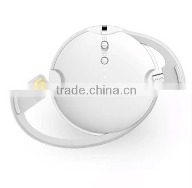 Multi-functional USB Charging Cable Mini Cookie Design 1020mAh Power Bank Build-in USB Cable