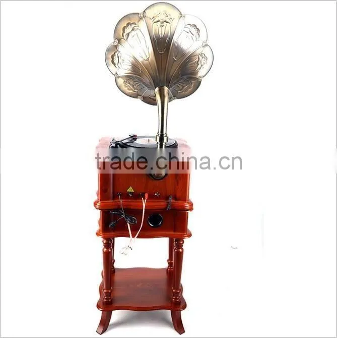 Hot High Quality Classic Wooden Radio Gramophone Luxury Retro Vinyl Phonograph Record Player Wooden Radio Gramophone