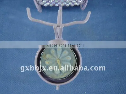 Purple pearl wire car shape decorative candlestick craft