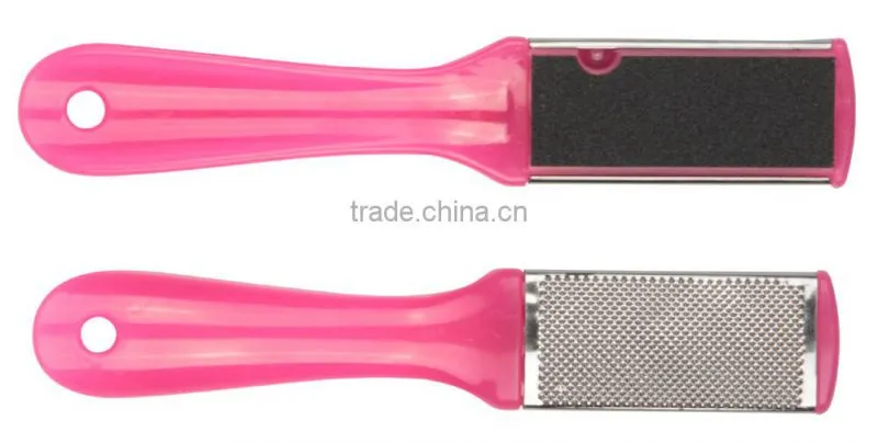 Colorful Plastic Handle Metal Foot File,Pedicure Foot File