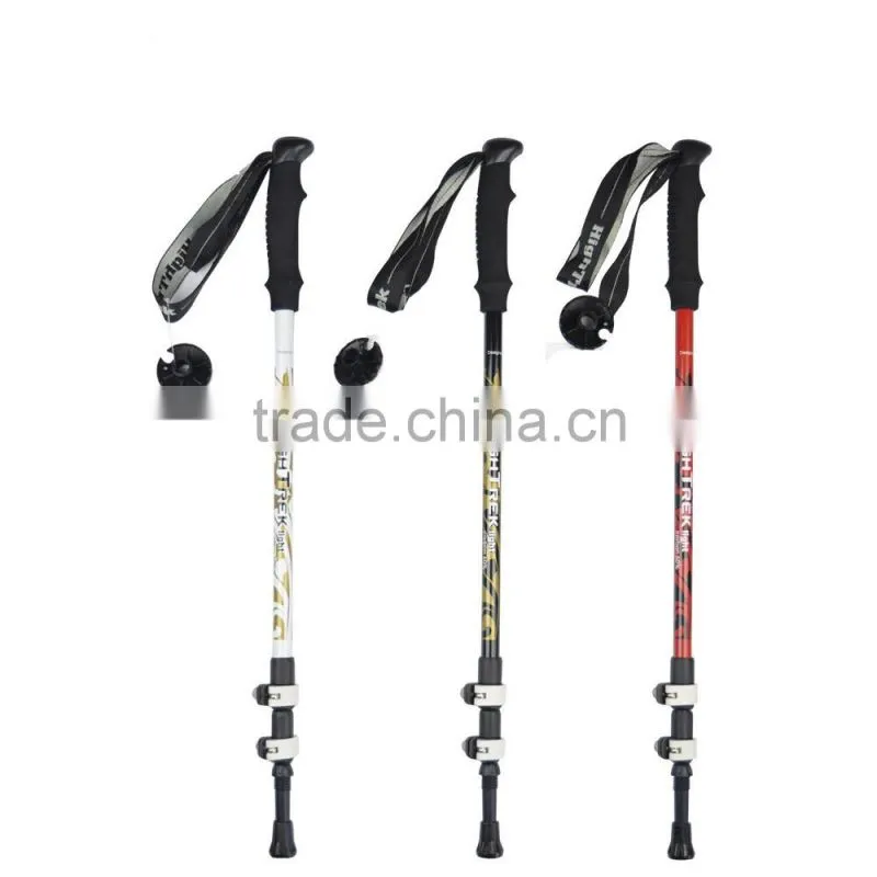 Carbon fiber GS approved hiking poles, 3 sections, PP+EVA grip