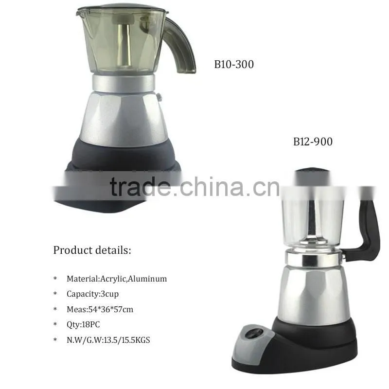 4cups electric italian moka coffee maker