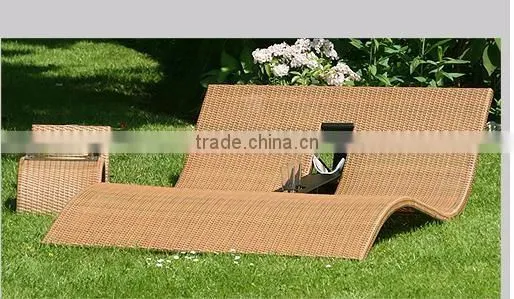 China evensun outdoor furniture factory wicker pool lounge chairs