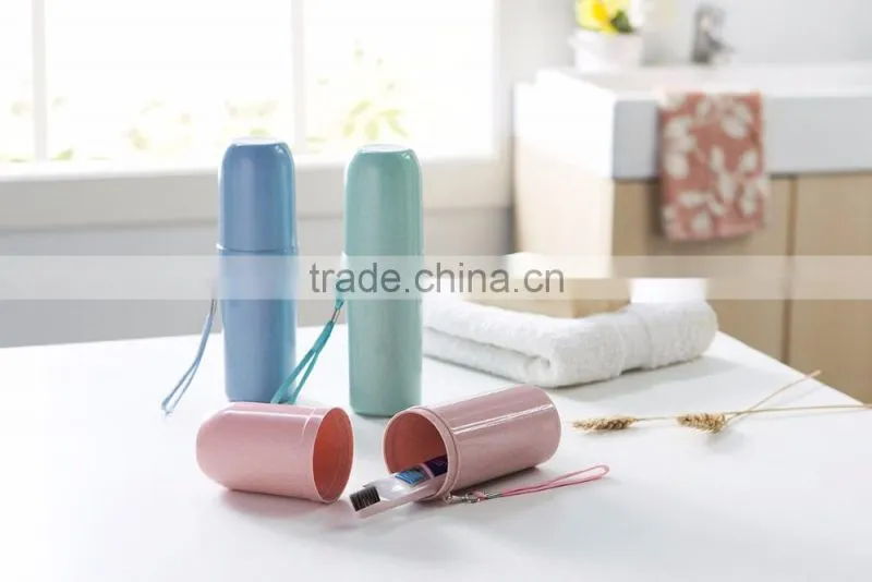 hot sell good quality new design wheat straw toothbrush case portable travel toothbrush case