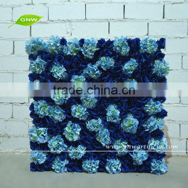 GNW FLW1508-9 Artificial Silk Fabric Flower Wall Upholstery Panel for recording studio decoration