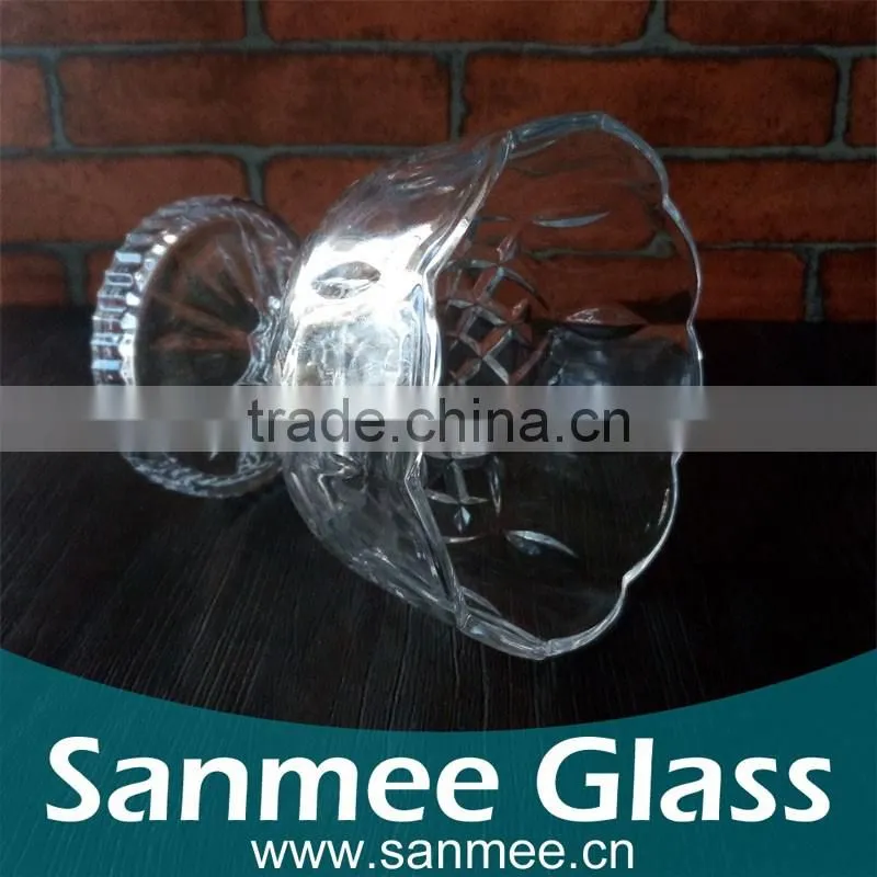 Beautiful Flower Shape Crystal Glass Candy Bowl/Ice Cream Bowls