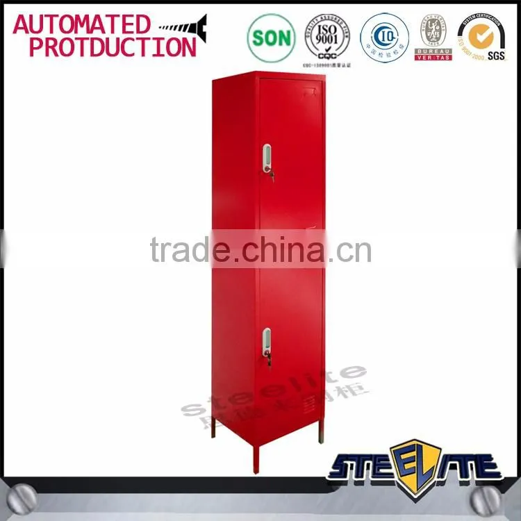 Easy assemble metal 2 door steel locker cabinet used school lockers for sale