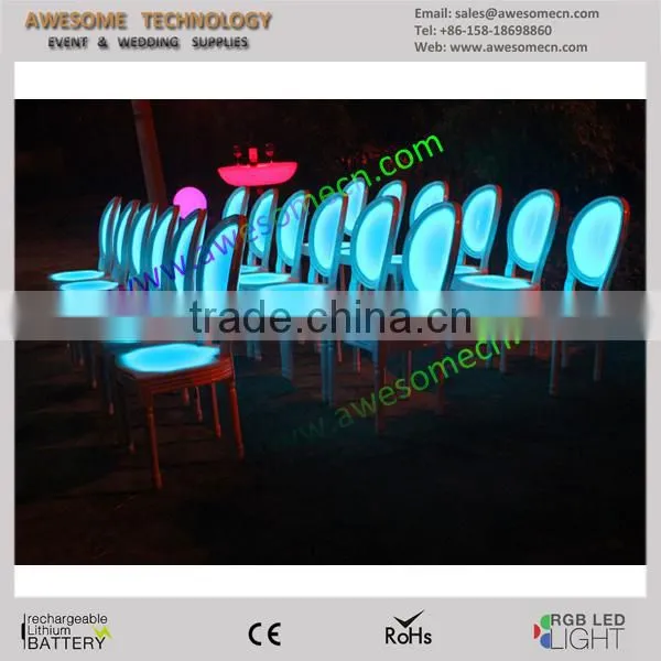 dubai wood led furniture for white wedding (CH004)