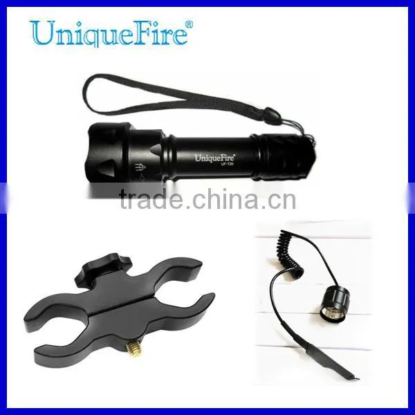 uniquefire uf-t20 cree xm-l t6 flashlight torch+battery+charger+pressure switch