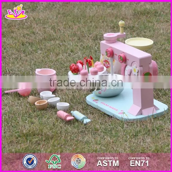 2017 new design funny kids play wooden mixer toy W10D153