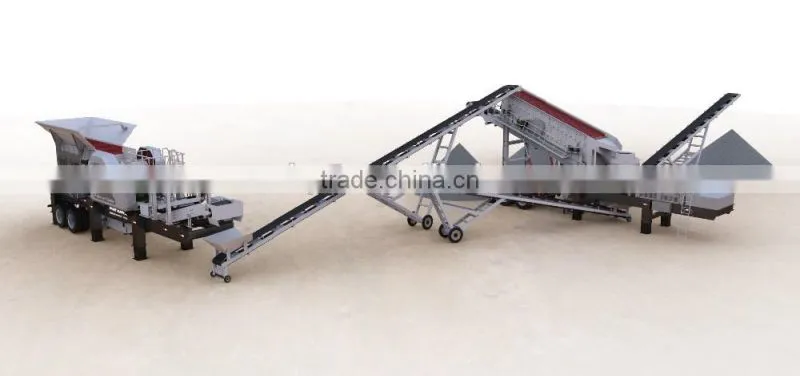Durable Long Service Life Trailer Chassis Mobile Stone Crushing Plant