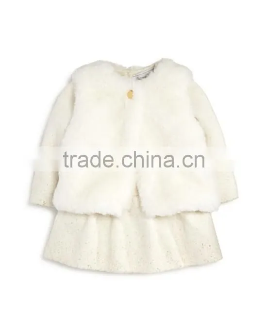 Infant Girls' Faux Fur Vest Wholesale Children's Boutique Clothing Kids Clothes HSC5623