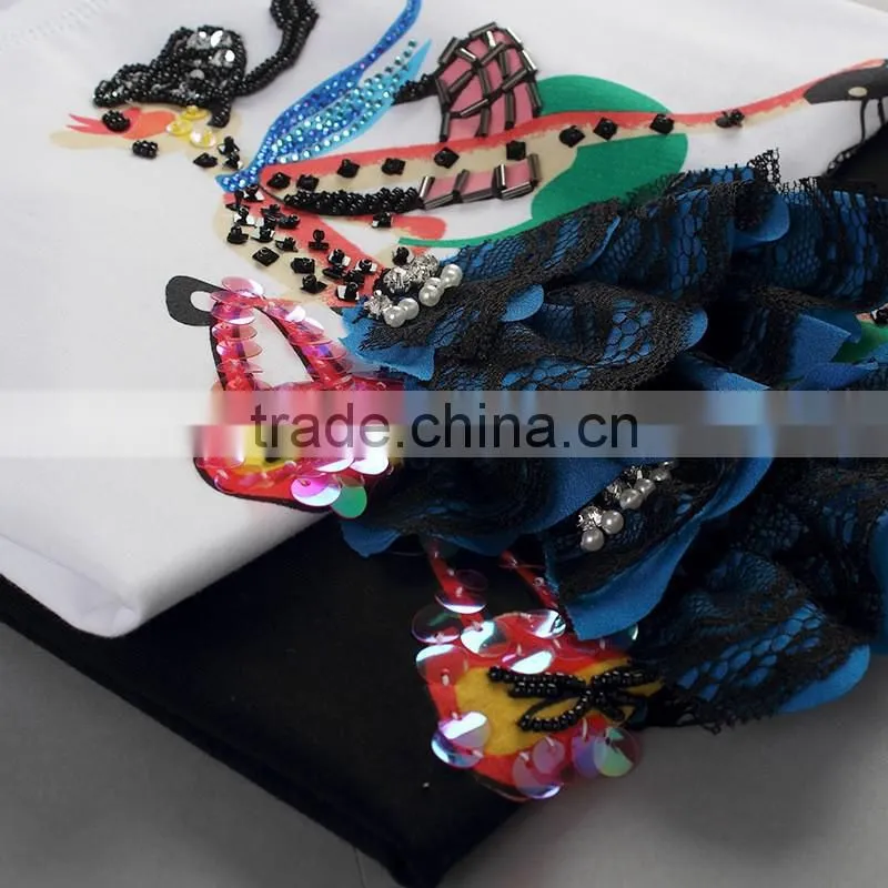 Latest Fashion Casual Elegant Short Sleeve Summer Women Printed T Shirt