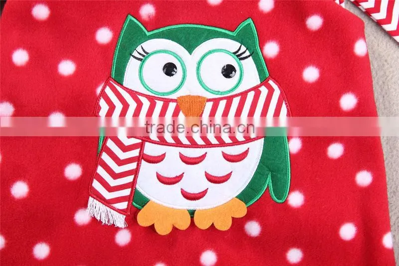 Christmas boutique hot sale penguin applique girl gift outfit