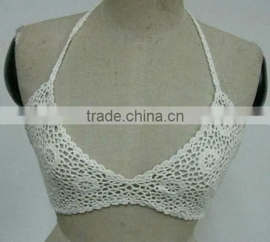 crochet cotton lady's bra style