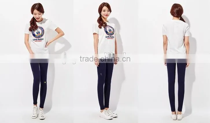 Female money navy blue knitted into joining together cultivate one's morality leggings