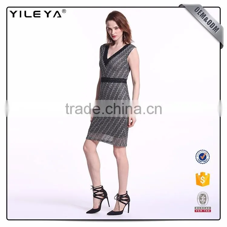 Oem & Odm Service V Neck Whole Sale Wonen Dresses