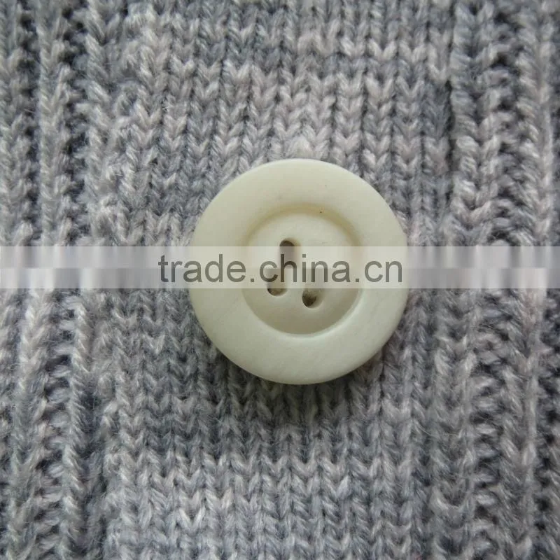 V neck white buttons design cardigan casual men knitted sweater men