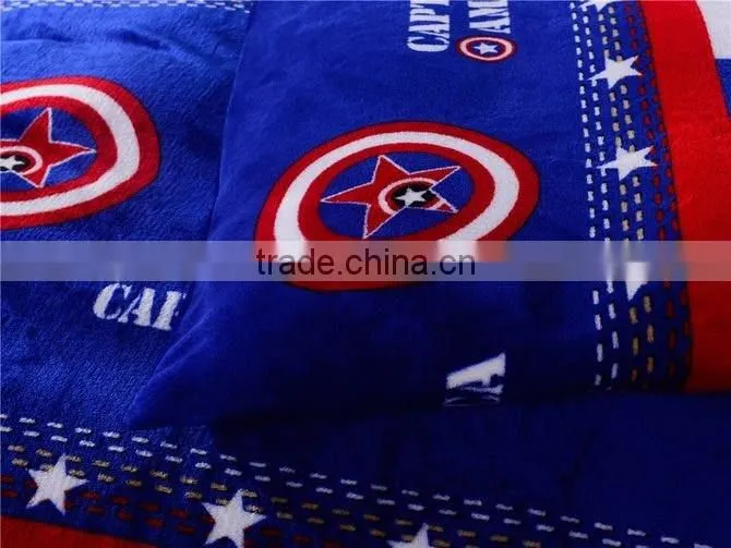 2017 NEW DESIGN FLAG FLANNEL 4PCS BEDDING SET