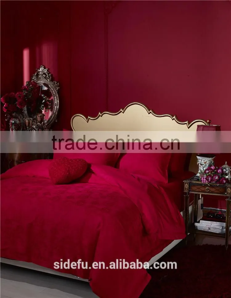 Wholesale Luxury Cotton Wedding Bed Sheet Bedding Set