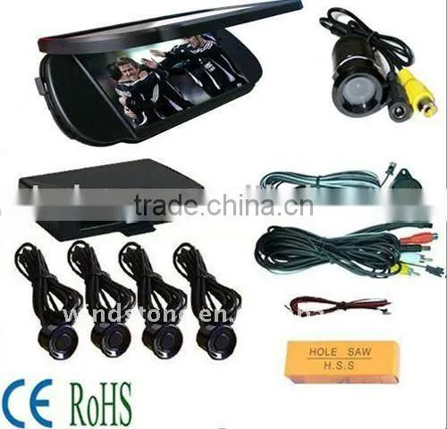 Car Reversing Camera Rearview Mirror Video Parking Sensors System