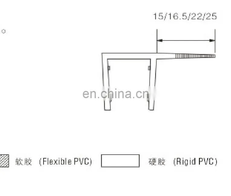90 degree PVC shower door seal and waterproof strip for 6mm, 8mm, 10mm, 12mm, 15mm glass door
