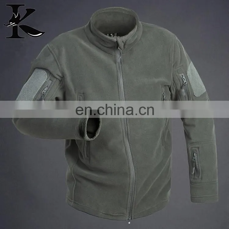 Men tactical polar fleece jacket