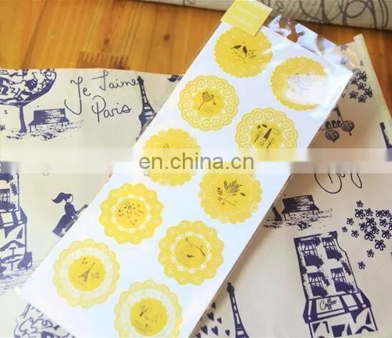 5Color Available Round Lace Gift Box/Bag Label Baking Bag Sealing Sticker Baby Shower Gift Decoration Craft Packing DIY Material