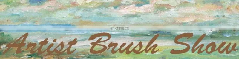 High quality bristle painting brush with short wooden handle