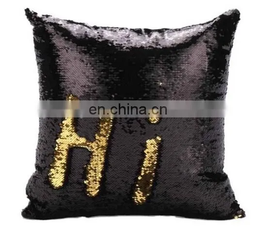 Fashion New DIY Two Tone Glitter Mermaid Sequins Throw Pillows
