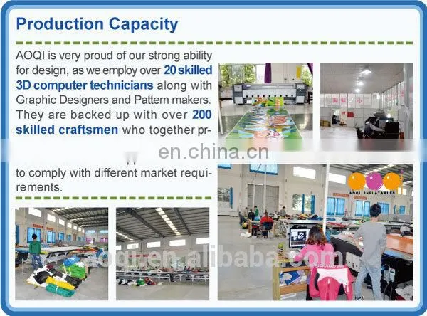 AOQI giant commercial use crazy fun Amercian football inflatable slide from China