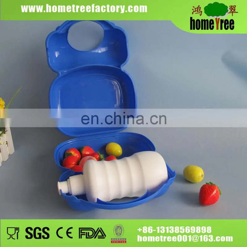Outdoor Collapsible Food Container With Bottle