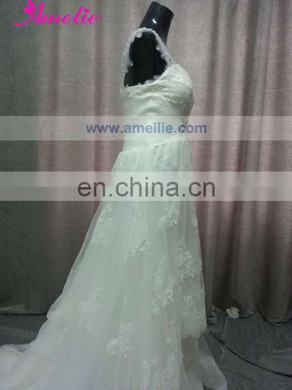 AC1037 Sweetheart Neckline Lace Overlay Wedding Dress Patterns