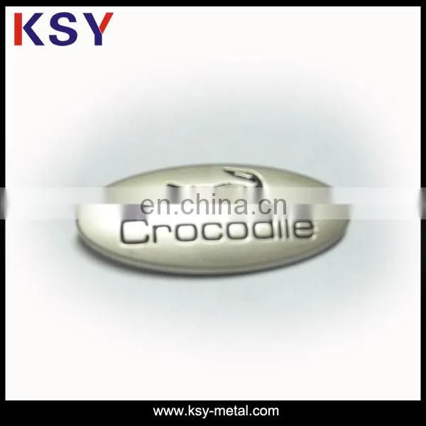 Hot sell nickle metal labels for garment and handbag
