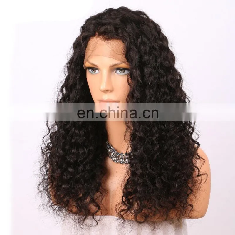 Wholesale Price Customized Curly virgin Brazilian Hair 360 lace frontal wig
